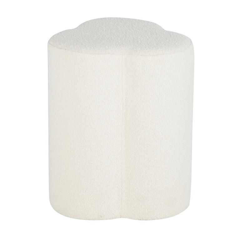 Pouf bouclettes blanches