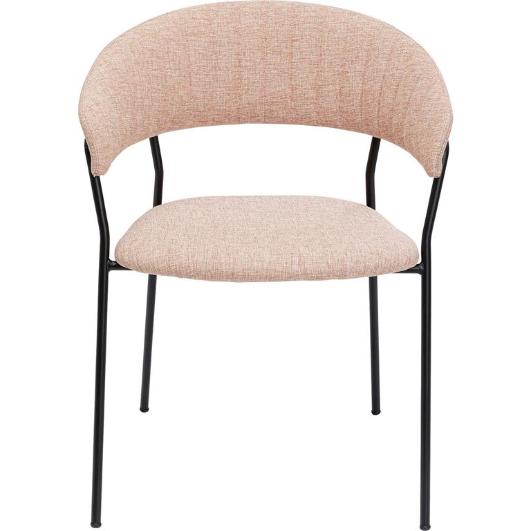 Cette chaise apporte une élégance indéniable à votre pièce avec son assise alliée à une structure en acier. Le dossier en arc-de-cercle se prolonge sur des accoudoirs pour plus de ...