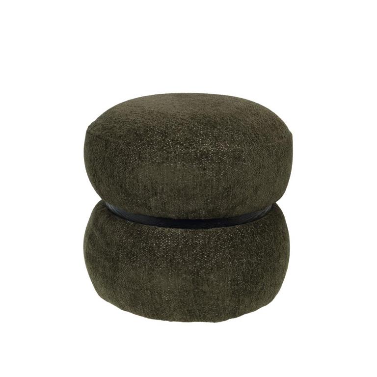 Pouf   petit modèle vert vert foncé en tissu