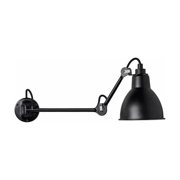 Applique murale avec interrupteur en acier noir Gras 204 L40