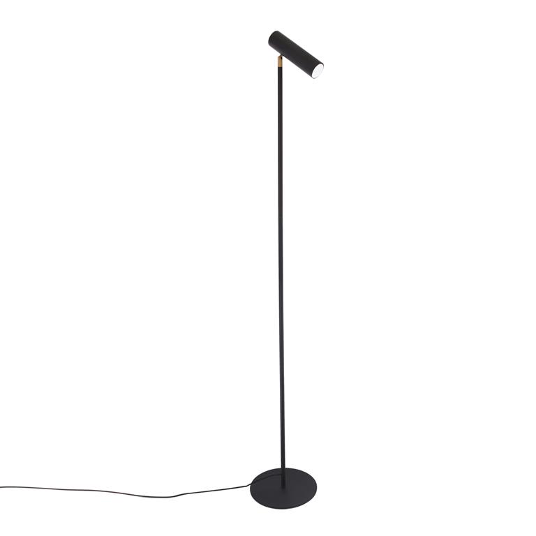 Lampadaire en métal avec finition noire sablée