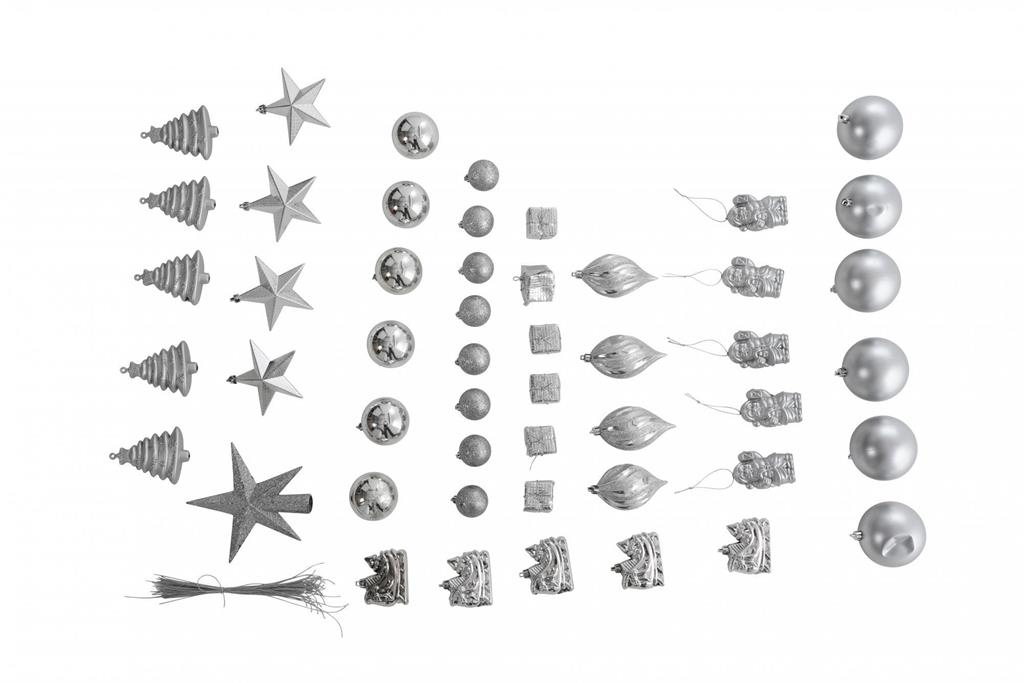 Décoration de Noël argent 32x19 cm