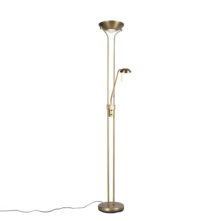 Lampadaire en acier bronze