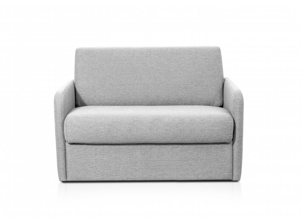 Fauteuil Convertible Express en tissu matelas 100x190 cm - Gris clair