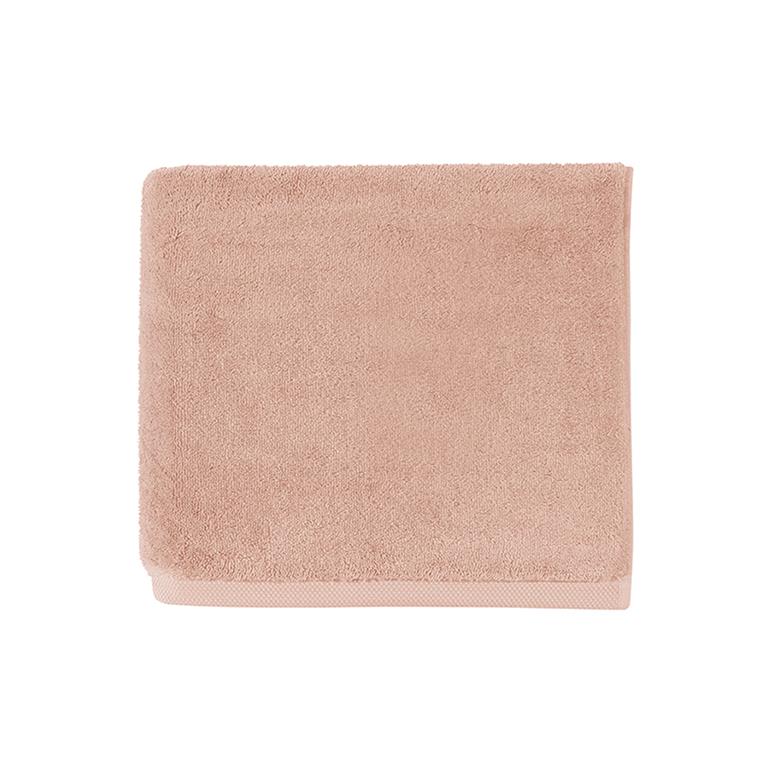 Drap de bain en coton rose 100x160