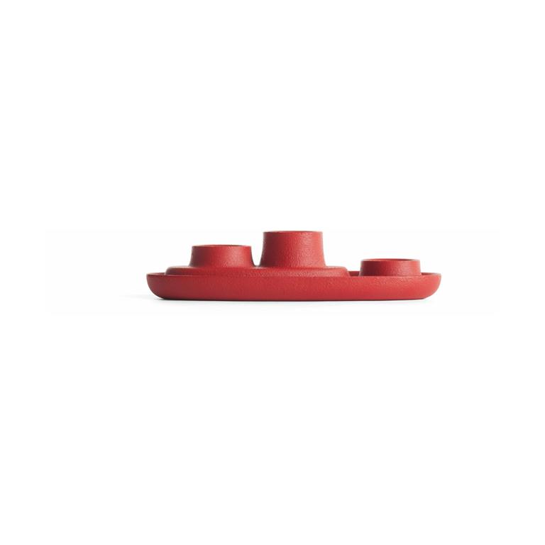 Bougeoir triple rouge Aye Aye