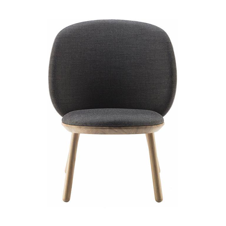 Fauteuil en tissu gris Naïve - EMKO