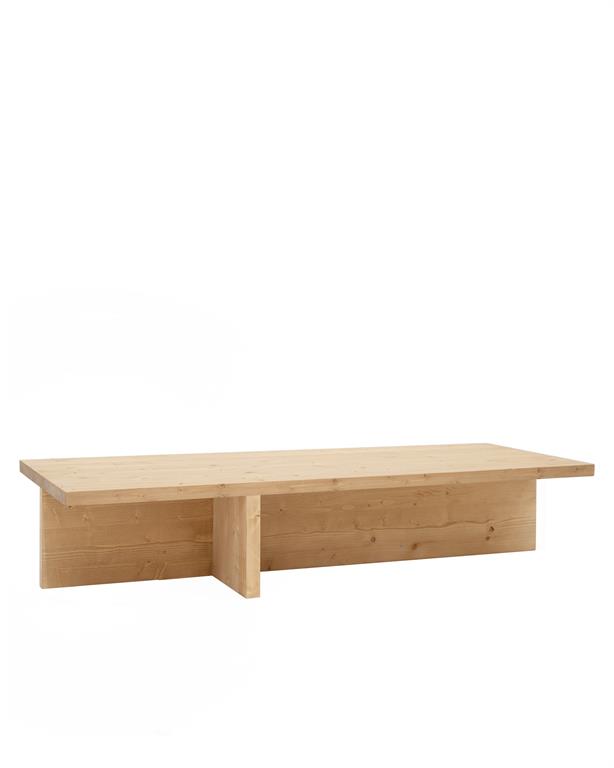 Table basse en bois de sapin marron 123