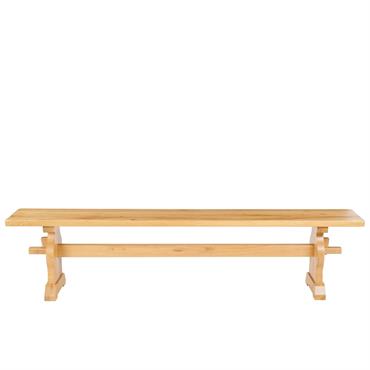 Banc monastère 4 places en bois de chêne massif L195