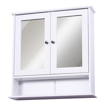 Armoire murale double porte miroir MDF