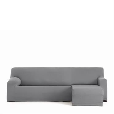 Housse de canapé  en L droite b/c gris 250  310 cm