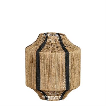 Lanterne en jute noir H36