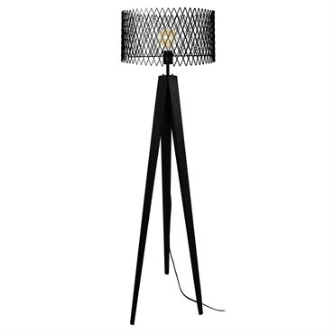 Lampadaire bois  noir