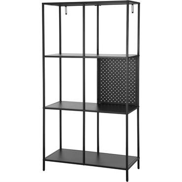 Bibliothèque avec cadre en métal noir