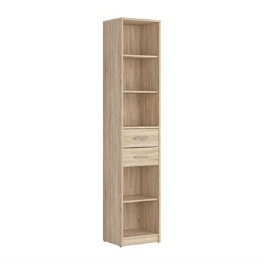 Bibliothèque 2 tiroirs stratifiés beige