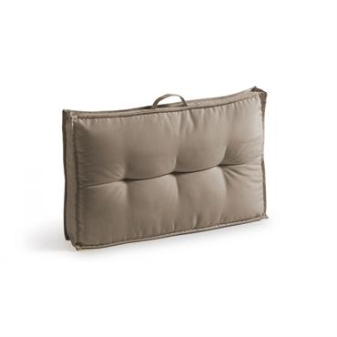 Coussin d'extérieur matelassé taupe 60x40