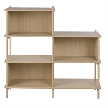 Etagère asymétrique 4 niches en bois
