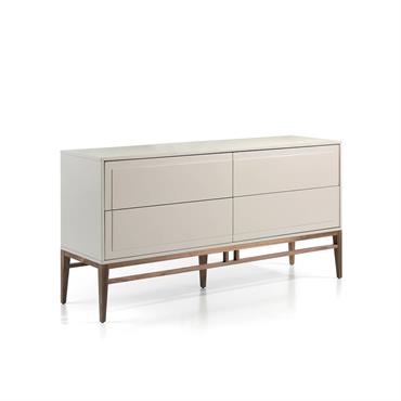 Buffet en gris et pieds en noyer