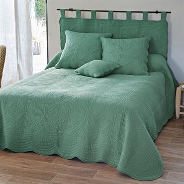Housse de coussin en coton 370 g/m² vert eucalyptus 40x40