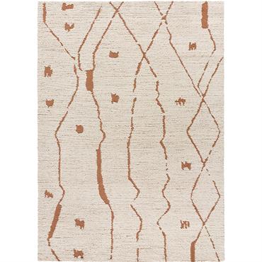Tapis de style scandinave en polyester beige