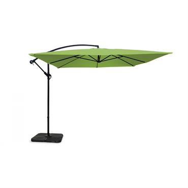 Parasol déporté 3x3m aluminium vert