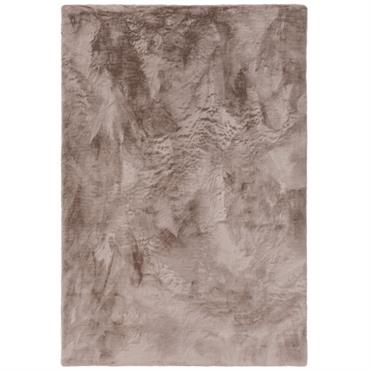 Tapis fausse fourrure taupe 230x340