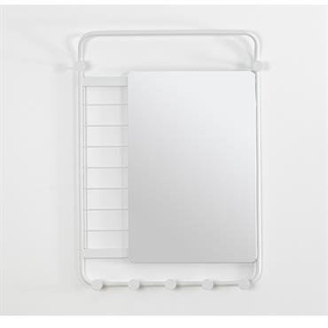 Miroir mural rectangle style Scandinave blanc 70x50cm