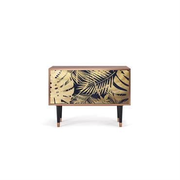Buffet bas  bleu et jaune 2 portes L 94 cm