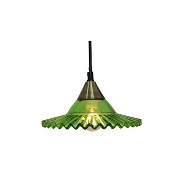 Suspension en verre vert
