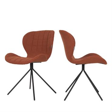 Lot de 2 chaises design - Orange