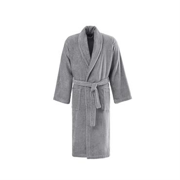 Peignoir col châle en coton bio Gris Perle M