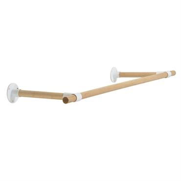 Penderie murale bois et métal L100 cm Blanc ALMA
