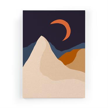 Peinture sur toile 60x40 imprimé HD lever de la lune