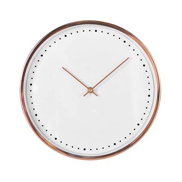 Horloge or rosé en métal D30cm