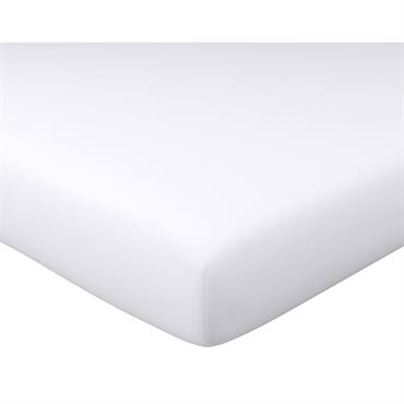 Drap-housse en coton blanc 180x200x28