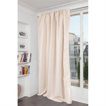 Rideau phonique Galon fronceur Beige MC634 140x260
