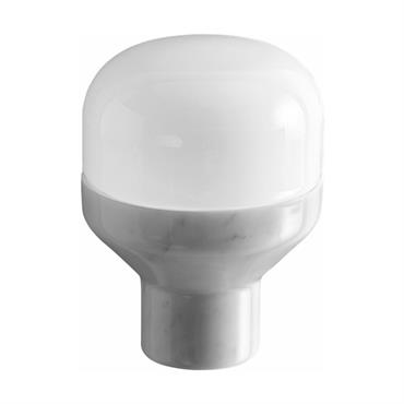 Lampe de table en marbre blanc de carrare 16 x 22 cm