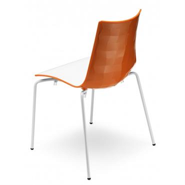 Chaise design en plastique orange