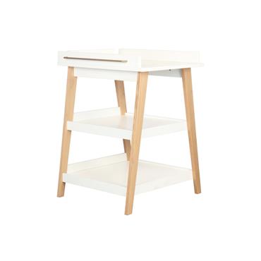 Table à langer blanc et bois