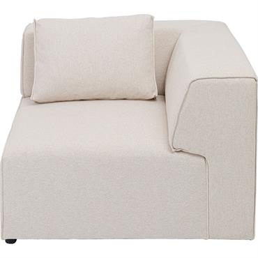 Angle droite pour canapé modulable en tissu crème