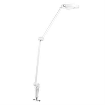 Lampe de bureau en PVC avec finition métal blanc