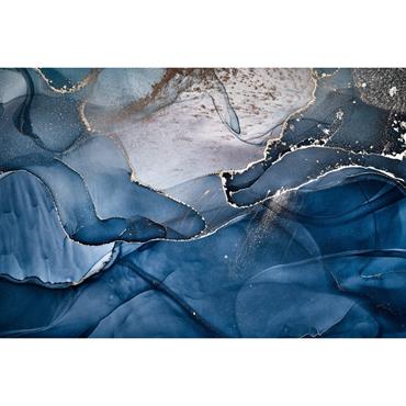 Tableau sur toile marbre indigo 30x45