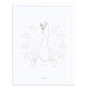 Affiche cygne 30 x 40 cm