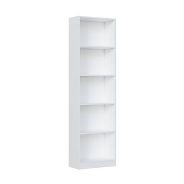 Bibliothèque effet bois blanc 52x25 cm