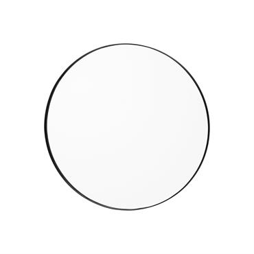 Miroir rond en mdf noir 70cm Circum - AYTM