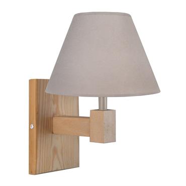Applique bois naturel et taupe