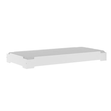 Lit empilable effet bois blanc 90x190 cm