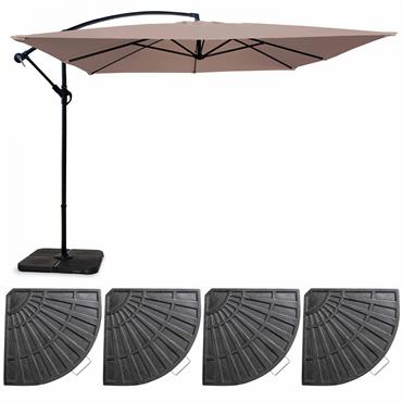 À la recherche d'une solution pour assurer le confort de votre balcon ou terrasse ? Le parasol GENOVA avec son lot de 4 dalles lestées sera l'alternative idéale pour optimiser ...