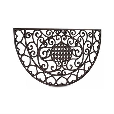 Paillasson demi-lune fonte marron