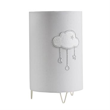 Luminaire avec détail Nuage en coton gris